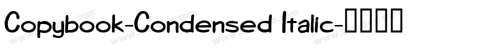 Copybook-Condensed Italic字体转换